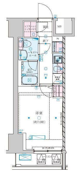 GENOVIA金町(1K/10階)の間取り写真