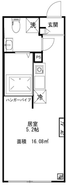 クレサージュ青戸(ワンルーム/2階)の間取り写真