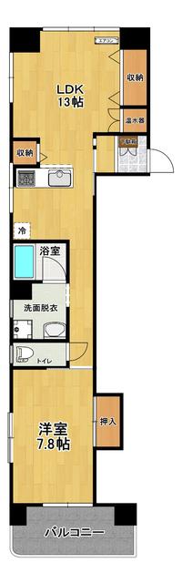 アパルトマン(1LDK/5階)の間取り写真