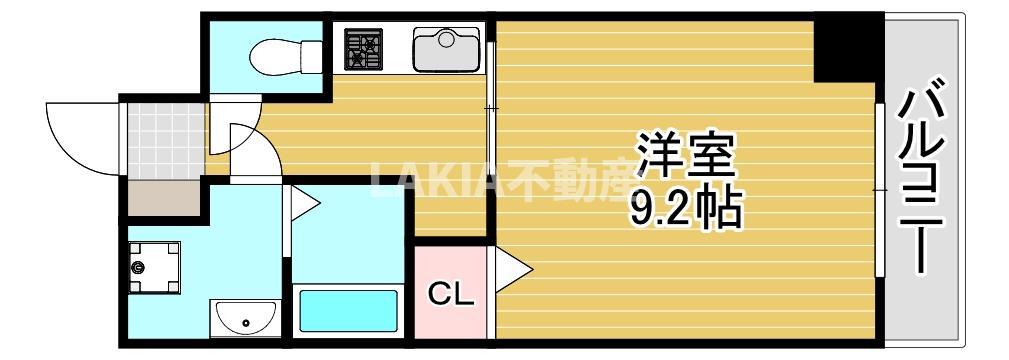 S-FORT都島KERS(1K/2階)の間取り写真