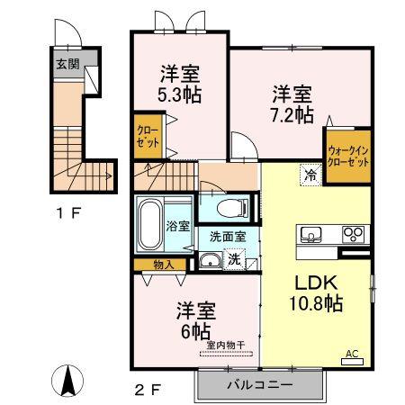 宮前ファースト(3LDK/2階)の間取り写真