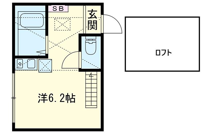 タウン妙蓮寺(ワンルーム/1階)の間取り写真
