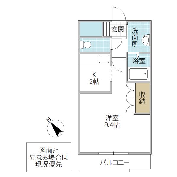 PARTIR NISHIZAWA(1K/2階)の間取り写真