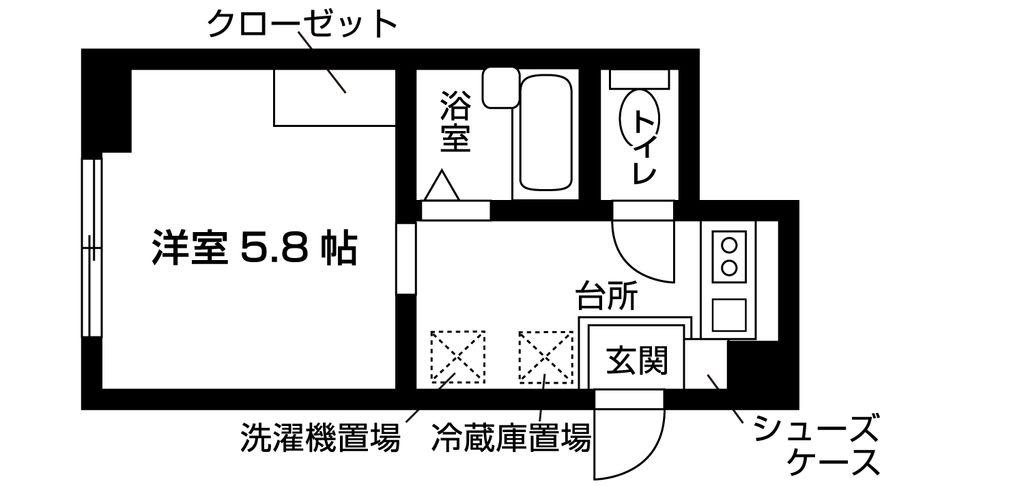 T・Fハイツ秋葉原(ワンルーム/5階)の間取り写真
