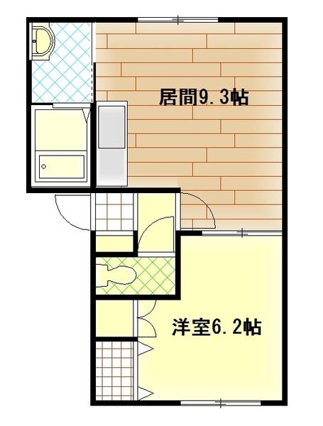 COCO旭岡(1LDK/1階)の間取り写真