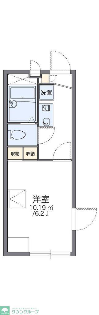 レオパレスSUN(1K/1階)の間取り写真