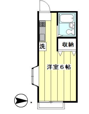 目白ガーデン(ワンルーム/2階)の間取り写真