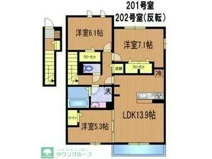 SOCIUS田無 (3LDK/2階)の間取り写真