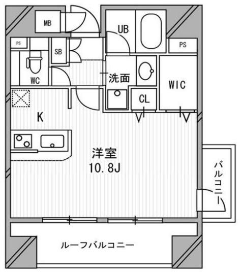 浅草橋レジデンス(ワンルーム/13階)の間取り写真