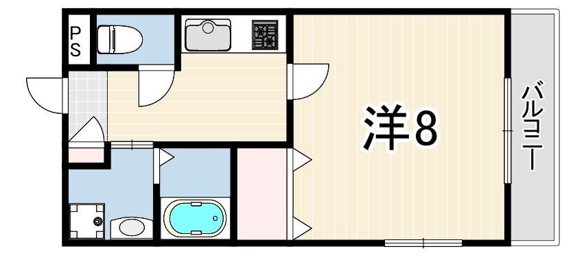 メゾンコンフォール(1K/1階)の間取り写真