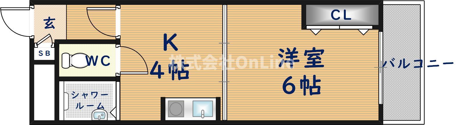 井上マンション(1K/2階)の間取り写真