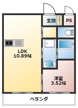 GRAN CITY Z.K(1LDK/3階)の間取り写真
