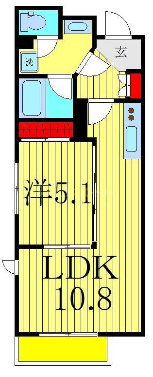 SAVOIR南流山(1LDK/3階)の間取り写真