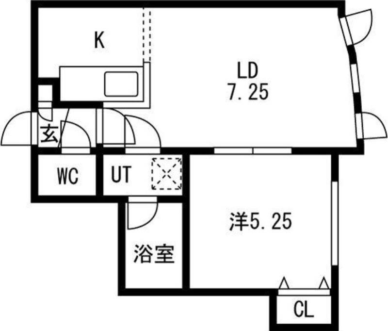 LEEVILLAGE北28条(1LDK/2階)の間取り写真