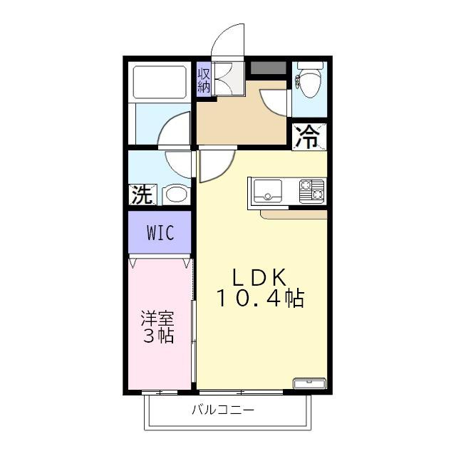 エトワール(1LDK/2階)の間取り写真