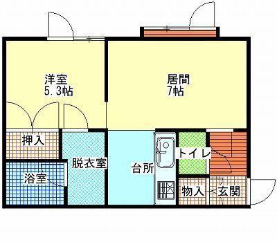 メゾン華林(1LDK/1階)の間取り写真