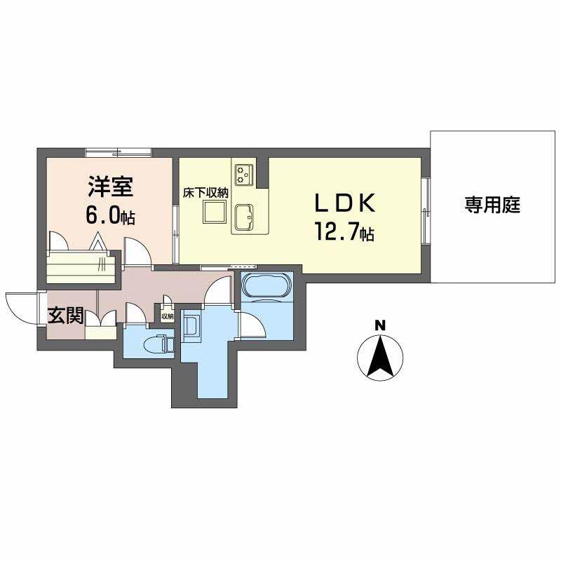 シャーメゾン環II(1LDK/1階)の間取り写真