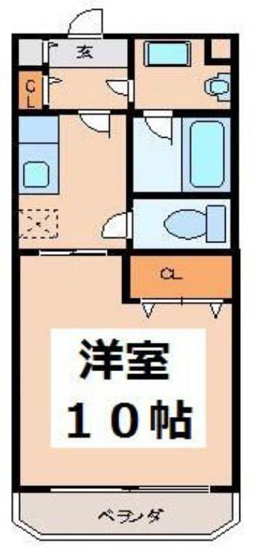 グラシアス(1K/1階)の間取り写真