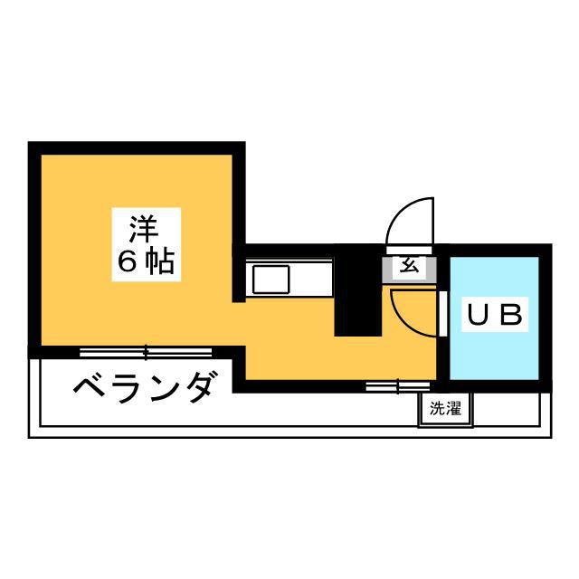 スキャンビュー(ワンルーム/5階)の間取り写真