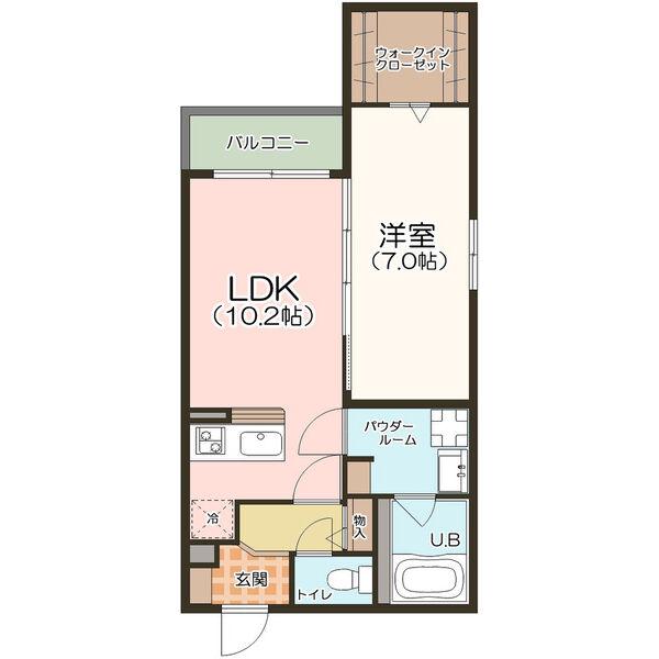 ニンフェンブルグ堀田(1LDK/1階)の間取り写真
