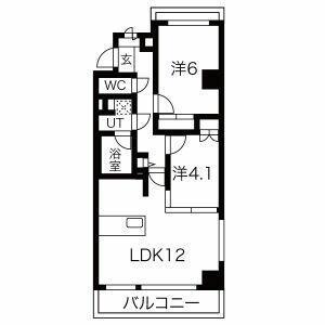 エルフォルテ東日暮里(2LDK/4階)の間取り写真
