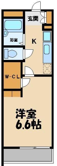 レオパレス稲荷山ヒルズ(1K/3階)の間取り写真