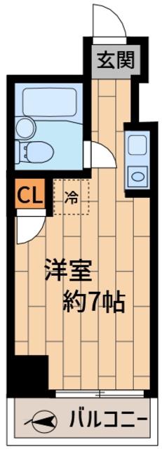 メインステージ新丸子駅前(ワンルーム/2階)の間取り写真