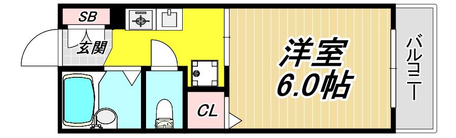 ミユキハイツ(1K/2階)の間取り写真