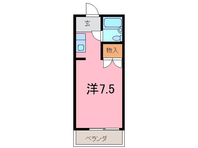 カメリオンビル 1ST(ワンルーム/4階)の間取り写真
