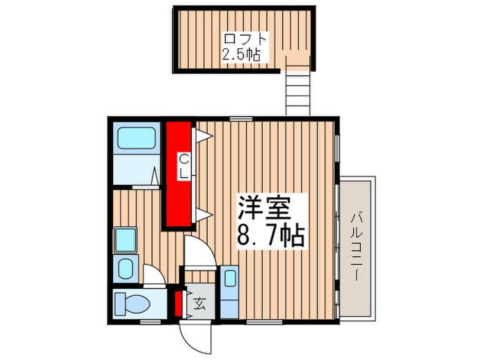 ハウスナンプウ(ワンルーム/3階)の間取り写真