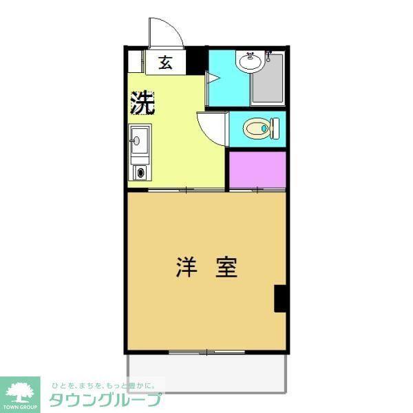 パールハイツ(1K/3階)の間取り写真