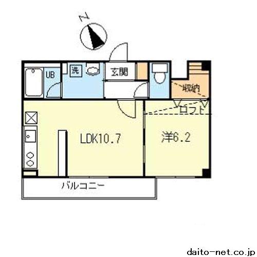 プロスパー・ベル(1LDK/2階)の間取り写真