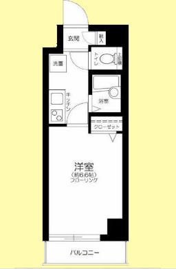 ヴェローナ多摩川(1K/3階)の間取り写真