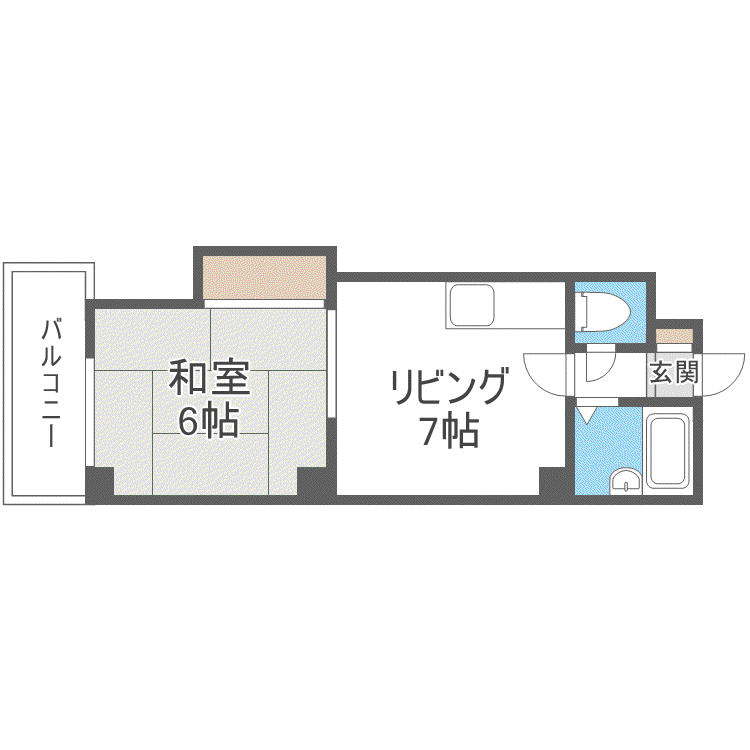 サニコート大畑(1DK/3階)の間取り写真