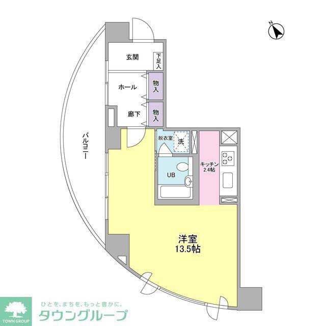 アーバンライフ月島駅前ウエスト(ワンルーム/2階)の間取り写真