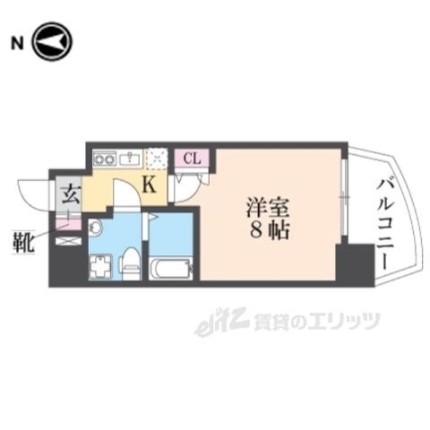 TLRレジデンス高井田(1K/3階)の間取り写真
