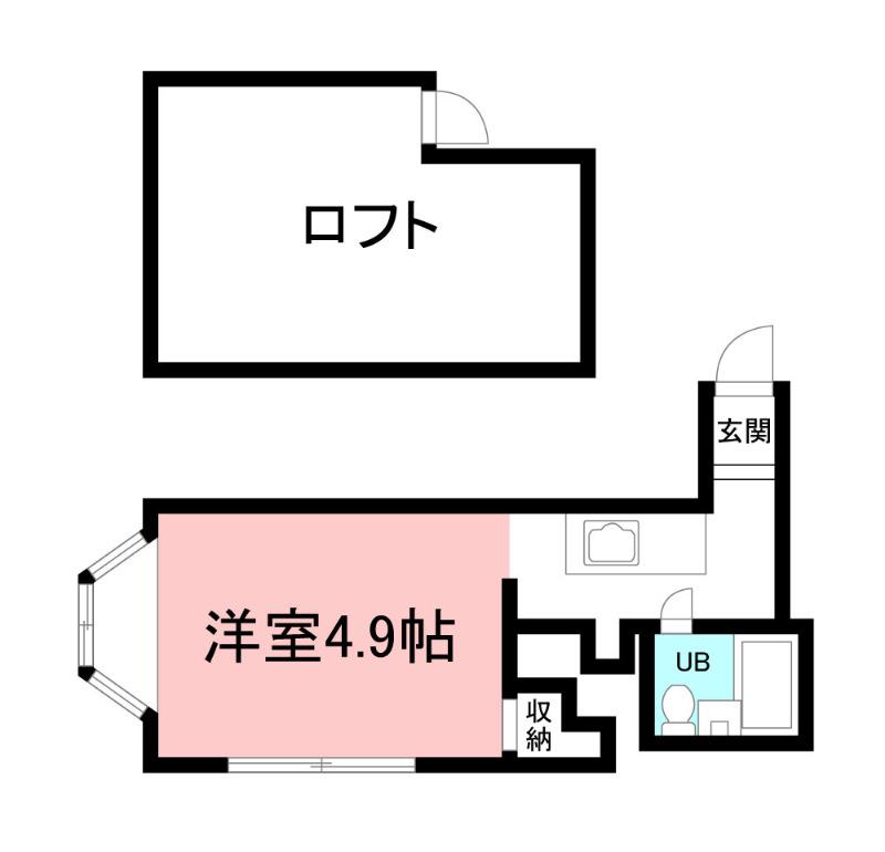 メゾンオガワ(1K/2階)の間取り写真