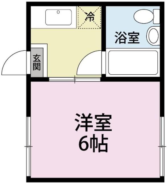 ハイツニシムラ(1K/1階)の間取り写真