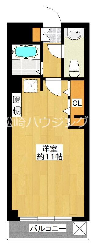 ニュー中野マンション(ワンルーム/2階)の間取り写真