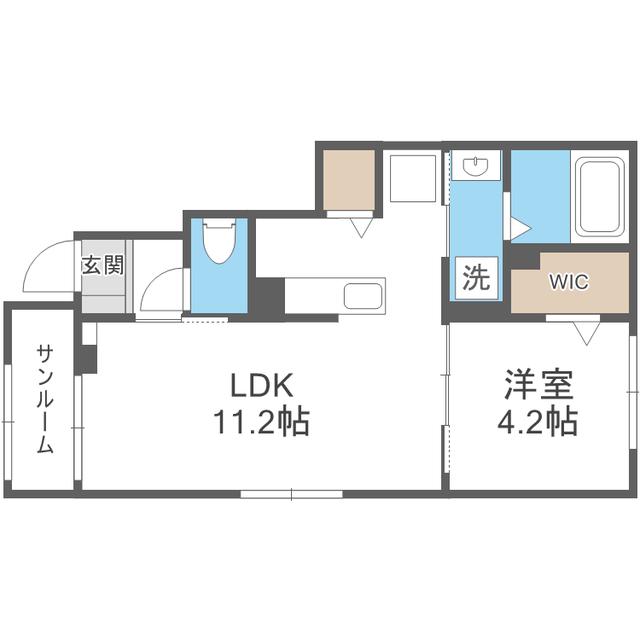 メゾン ボーテ(1LDK/1階)の間取り写真