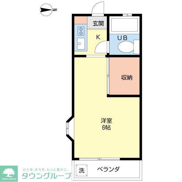 さくらハイツ(1K/2階)の間取り写真