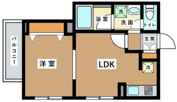 GRACE IKEJIRI(1LDK/1階)の間取り写真