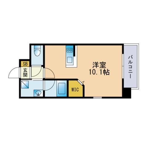 ラファセエスペランサ大濠(1K/6階)の間取り写真