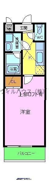 フジパレス津久野2番館(1K/2階)の間取り写真