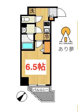 SHOKEN RESIDENCE横浜BAY SIDEショウケンレジデ(1K/6階)の間取り写真