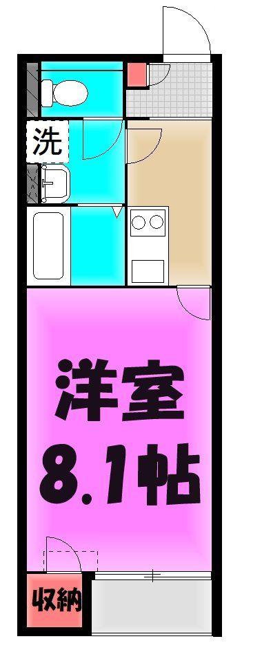 東武伊勢崎線 羽生駅 徒歩9分 2階建 築13年(1K/1階)の間取り写真