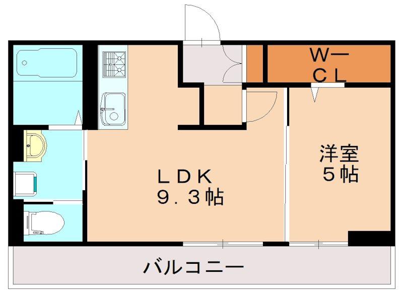 D-ROOM田熊(1LDK/1階)の間取り写真