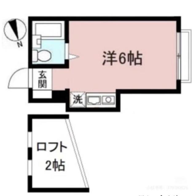 アメニティハイツI(ワンルーム/2階)の間取り写真