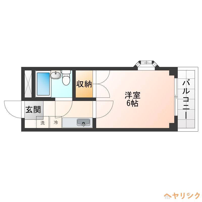 ハイツエール(1K/1階)の間取り写真