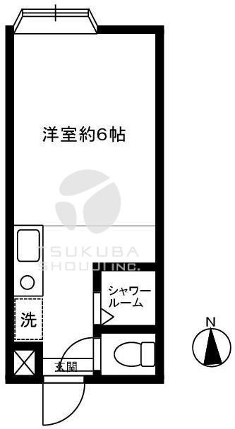 ハイツベルモント(ワンルーム/2階)の間取り写真
